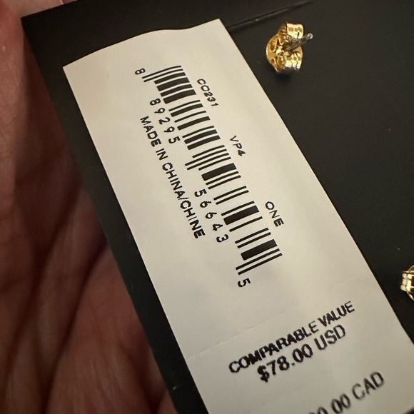 Coach interlocking open circle earrings. NWT - Picture 5 of 5